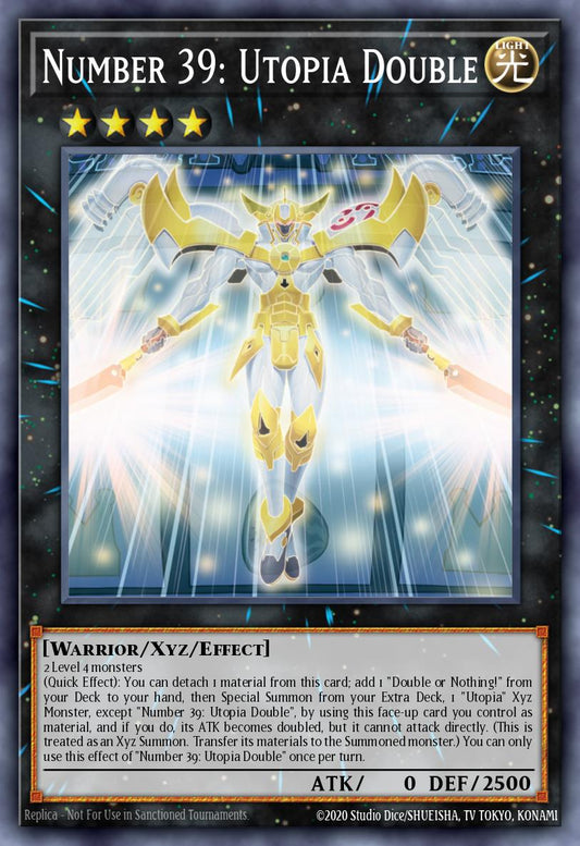 (031) YuGiOh TCG MP24: 25th Anniversary Tin: Dueling Mirrors Single: Number 39: Utopia Double  Quarter Century Secret Rare