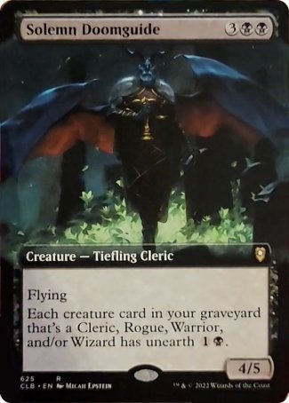(625) Magic The Gathering Commander Legends: Battle for Baldur's Gate: Extras Single: Solemn Doomguide (V.2)  Rare