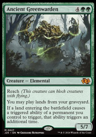 (627) Magic The Gathering Foundations Jumpstart Single: Ancient Greenwarden  Mythic