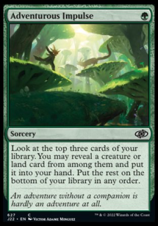 (627) Magic The Gathering Jumpstart 2022 Single: Adventurous Impulse  Common