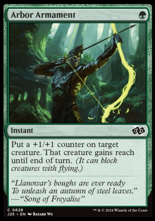 (628) Magic The Gathering Foundations Jumpstart Single: Arbor Armament  Common