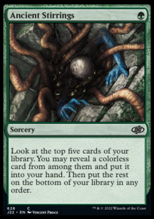 (628) Magic The Gathering Jumpstart 2022 Single: Ancient Stirrings  Common