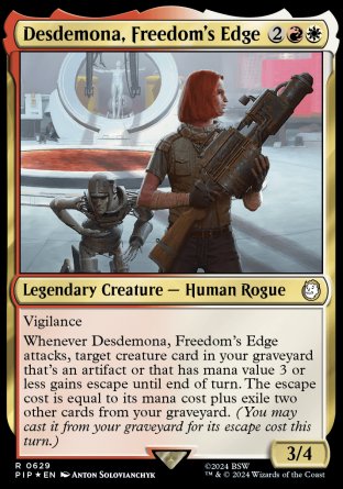 (629) Magic The Gathering Universes Beyond: Fallout: Extras Single: Desdemona, Freedom's Edge (V.2)  Rare