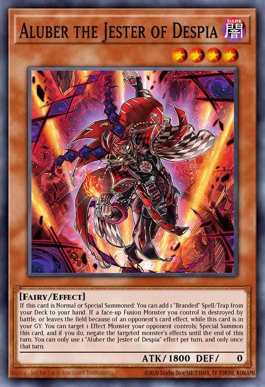 (038) YuGiOh TCG RA04: Quarter Century Stampede Single: Aluber the Jester of Despia  Quarter Century Secret Rare