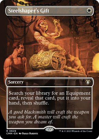 (629) Magic The Gathering Commander Masters: Extras Single: Steelshaper's Gift Holo Rare