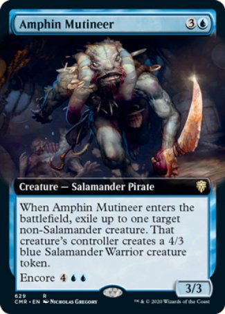 (629/361) Magic The Gathering Commander Legends: Extras Single: Amphin Mutineer Holo Rare