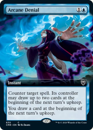 (630/361) Magic The Gathering Commander Legends: Extras Single: Arcane Denial (V.2)  Common