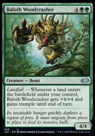 (630) Magic The Gathering Jumpstart 2022 Single: Baloth Woodcrasher  Uncommon