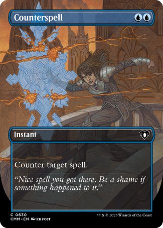 (630) Magic The Gathering Commander Masters: Extras Single: Counterspell Holo Common