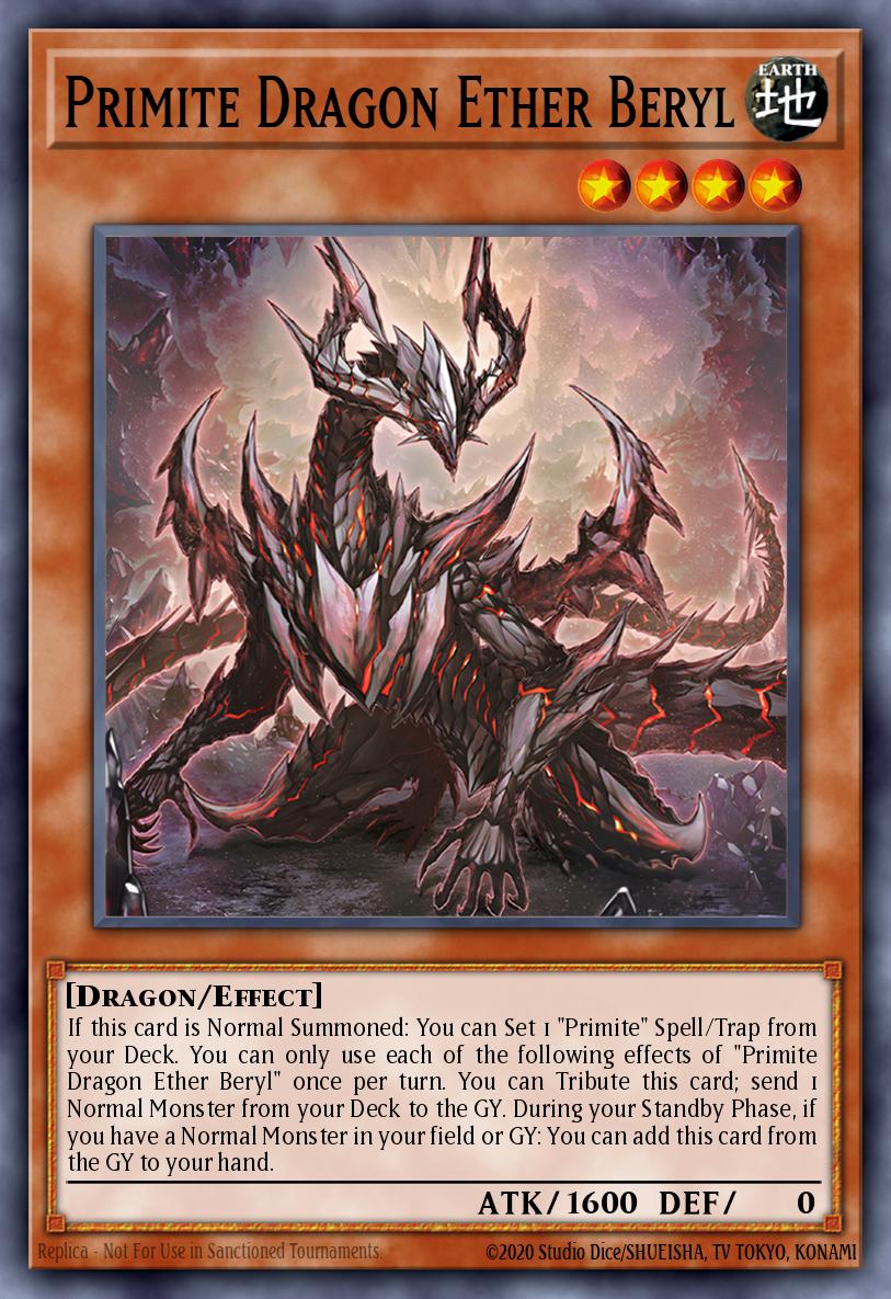 (130) YuGiOh TCG BLMM: Battles of Legend: Monster Mayhem Single: Primite Dragon Ether Beryl  Secret Rare