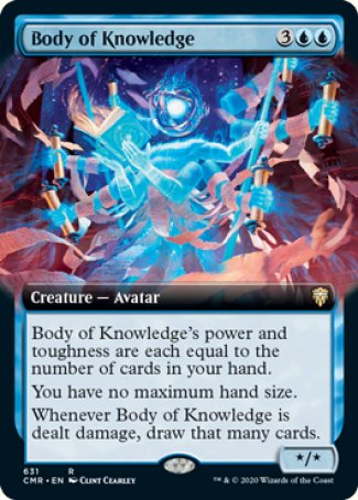 (631/361) Magic The Gathering Commander Legends: Extras Single: Body of Knowledge Holo Rare