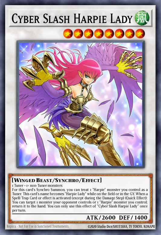 (148) YuGiOh TCG DLCS: Dragons of Legend: The Complete Series Single: Cyber Slash Harpie Lady  Secret Rare