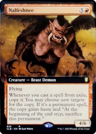 (632) Magic The Gathering Commander Legends: Battle for Baldur's Gate: Extras Single: Nalfeshnee (V.2)  Rare