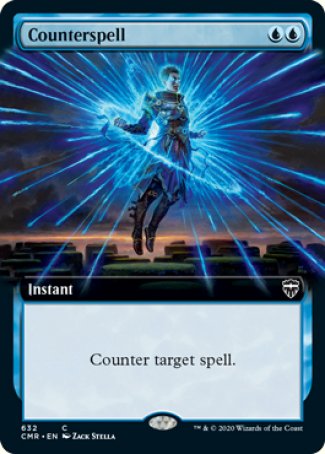 (632/361) Magic The Gathering Commander Legends: Extras Single: Counterspell (V.2) Holo Common