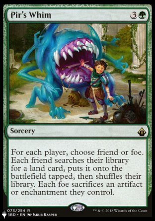 (073) Magic The Gathering The List Single: Pir's Whim  Rare