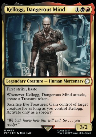 (634) Magic The Gathering Universes Beyond: Fallout: Extras Single: Kellogg, Dangerous Mind (V.2)  Holo Rare