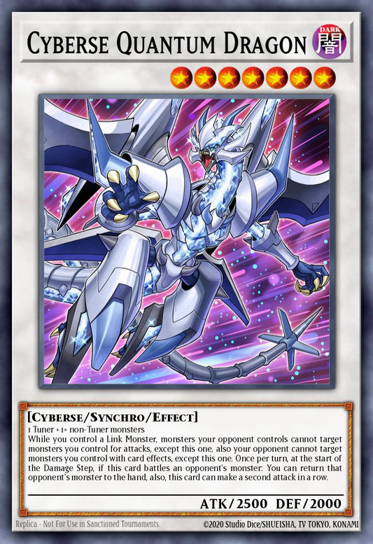 (018) YuGiOh TCG MP20: 2020 Tin of Lost Memories Mega Pack Single: Cyberse Quantum Dragon  Secret Rare