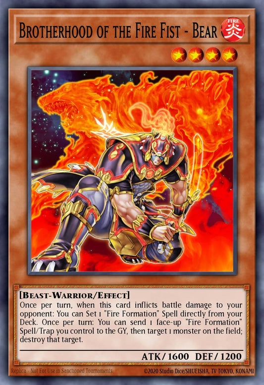 (198) YuGiOh TCG RA04: Quarter Century Stampede Single: Brotherhood of the Fire Fist - Bear (V.2 - Quarter Century Secret Rare)  Quarter Century Secret Rare