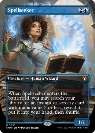(635) Magic The Gathering Commander Masters: Extras Single: Spellseeker (V.2) Holo Mythic