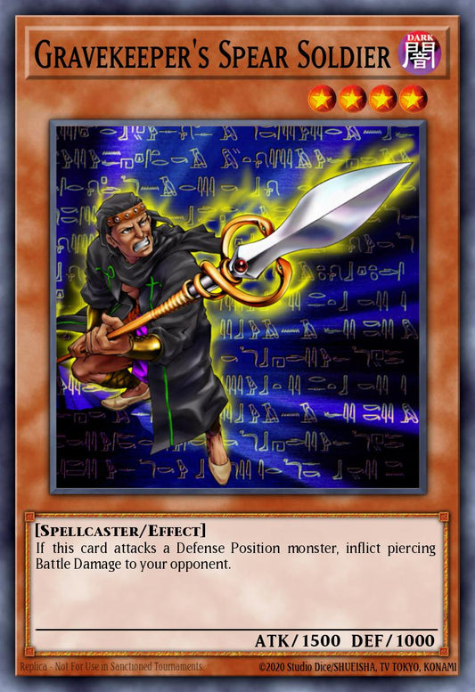 (185) YuGiOh TCG LCYW: Legendary Collection 3: Mega Pack Single: Gravekeeper's Spear Soldier  Ultra Rare