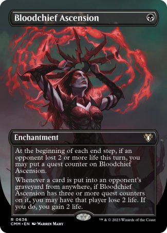 (636) Magic The Gathering Commander Masters: Extras Single: Bloodchief Ascension (V.2)  Rare