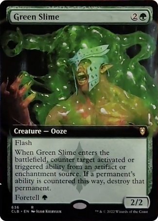(636) Magic The Gathering Commander Legends: Battle for Baldur's Gate: Extras Single: Green Slime (V.2)  Rare