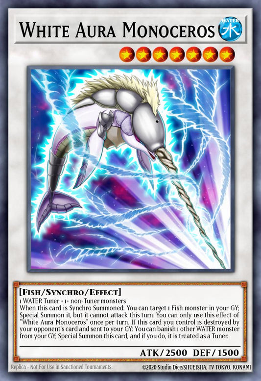 (142) YuGiOh TCG MP20: 2020 Tin of Lost Memories Mega Pack Single: White Aura Monoceros  Rare
