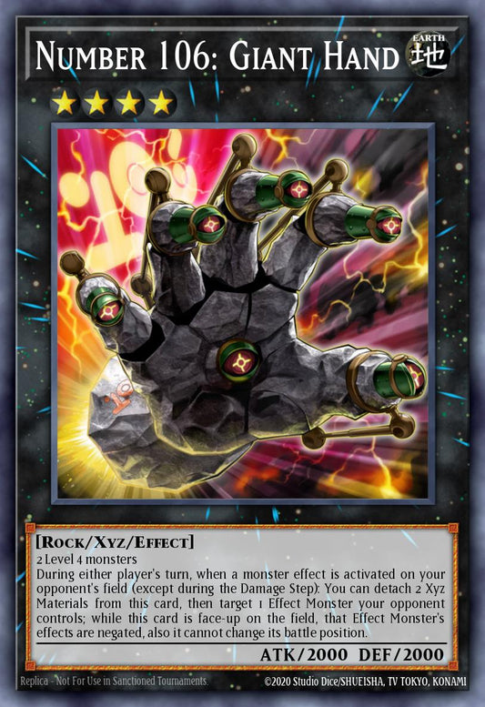 (066) YuGiOh TCG RA04: Quarter Century Stampede Single: Number 106: Giant Hand (V.5 - Quarter Century Secret Rare)  Quarter Century Secret Rare