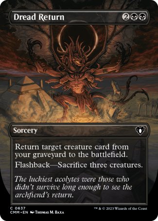 (637) Magic The Gathering Commander Masters: Extras Single: Dread Return Holo Common