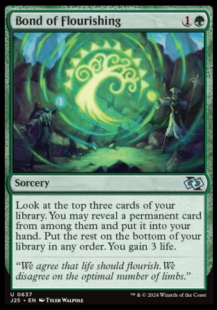 (637) Magic The Gathering Foundations Jumpstart Single: Bond of Flourishing  Uncommon