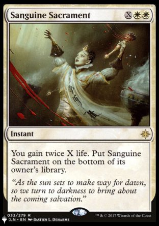 (033) Magic The Gathering The List Single: Sanguine Sacrament  Rare