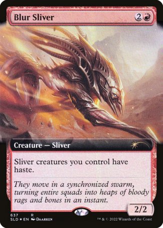 (637) Magic The Gathering Secret Lair Drop Series Single: Blur Sliver Holo Rare