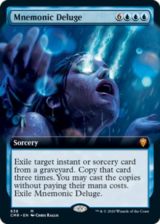 (638/361) Magic The Gathering Commander Legends: Extras Single: Mnemonic Deluge Holo Mythic