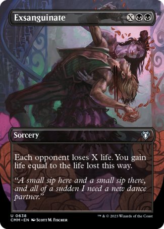 (638) Magic The Gathering Commander Masters: Extras Single: Exsanguinate  Uncommon