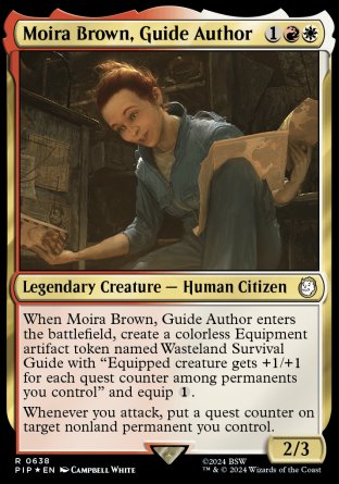 (638) Magic The Gathering Universes Beyond: Fallout: Extras Single: Moira Brown, Guide Author (V.2)  Holo Rare