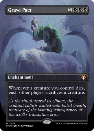 (639) Magic The Gathering Commander Masters: Extras Single: Grave Pact (V.2)  Mythic