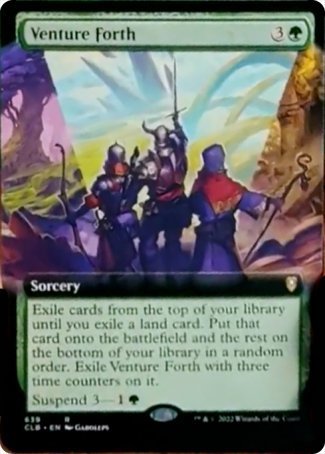 (639) Magic The Gathering Commander Legends: Battle for Baldur's Gate: Extras Single: Venture Forth (V.2)  Rare
