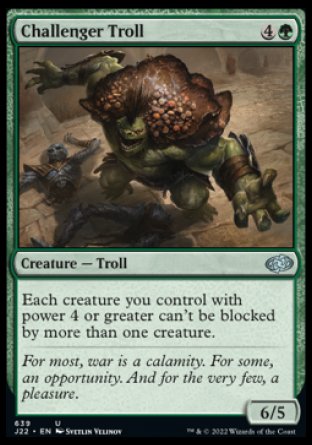 (639) Magic The Gathering Jumpstart 2022 Single: Challenger Troll  Uncommon