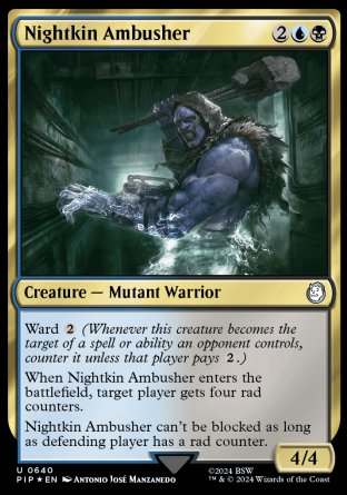 (640) Magic The Gathering Universes Beyond: Fallout: Extras Single: Nightkin Ambusher  Uncommon