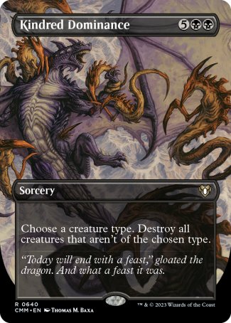 (640) Magic The Gathering Commander Masters: Extras Single: Kindred Dominance (V.2)  Rare