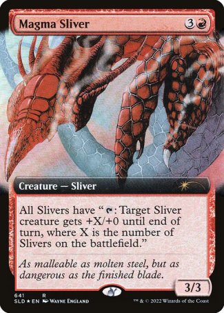 (641) Magic The Gathering Secret Lair Drop Series Single: Magma Sliver Holo Rare