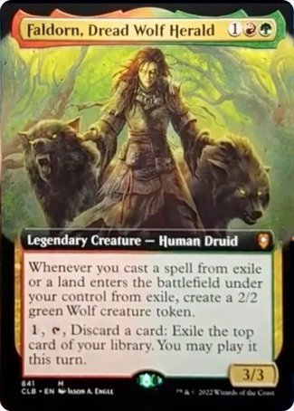 (641) Magic The Gathering Commander Legends: Battle for Baldur's Gate: Extras Single: Faldorn, Dread Wolf Herald (V.2) Holo Mythic