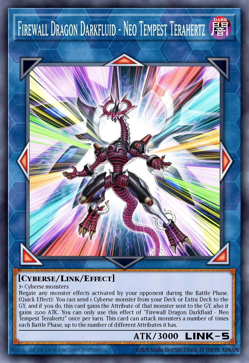 (130) YuGiOh TCG MP24: 25th Anniversary Tin: Dueling Mirrors Single: Firewall Dragon Darkfluid - Neo Tempest Terahertz  Secret Rare