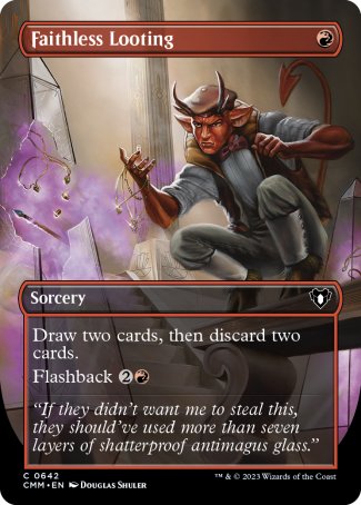 (642) Magic The Gathering Commander Masters: Extras Single: Faithless Looting  Common