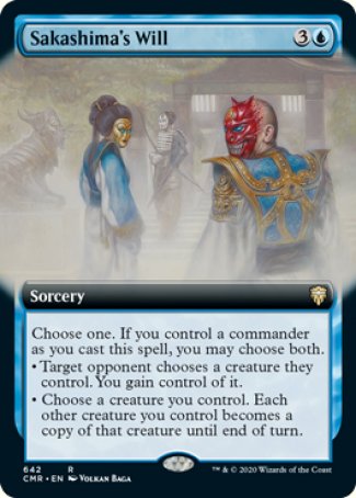 (642/361) Magic The Gathering Commander Legends: Extras Single: Sakashima's Will Holo Rare