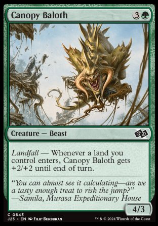 (643) Magic The Gathering Foundations Jumpstart Single: Canopy Baloth  Common