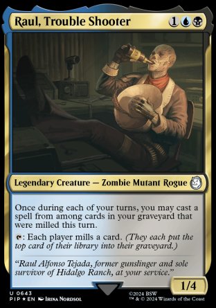 (643) Magic The Gathering Universes Beyond: Fallout: Extras Single: Raul, Trouble Shooter  Holo Uncommon