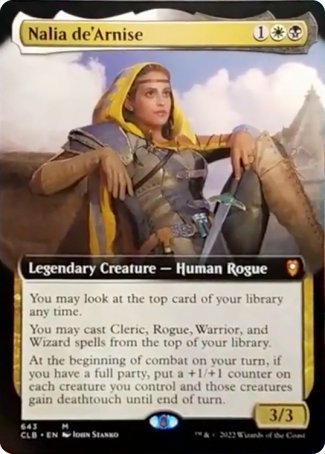 (643) Magic The Gathering Commander Legends: Battle for Baldur's Gate: Extras Single: Nalia de'Arnise (V.2)  Mythic