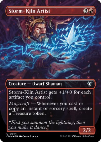 (644) Magic The Gathering Commander Masters: Extras Single: Storm-Kiln Artist (V.2) Holo Uncommon