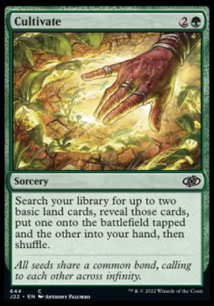 (644) Magic The Gathering Jumpstart 2022 Single: Cultivate  Common